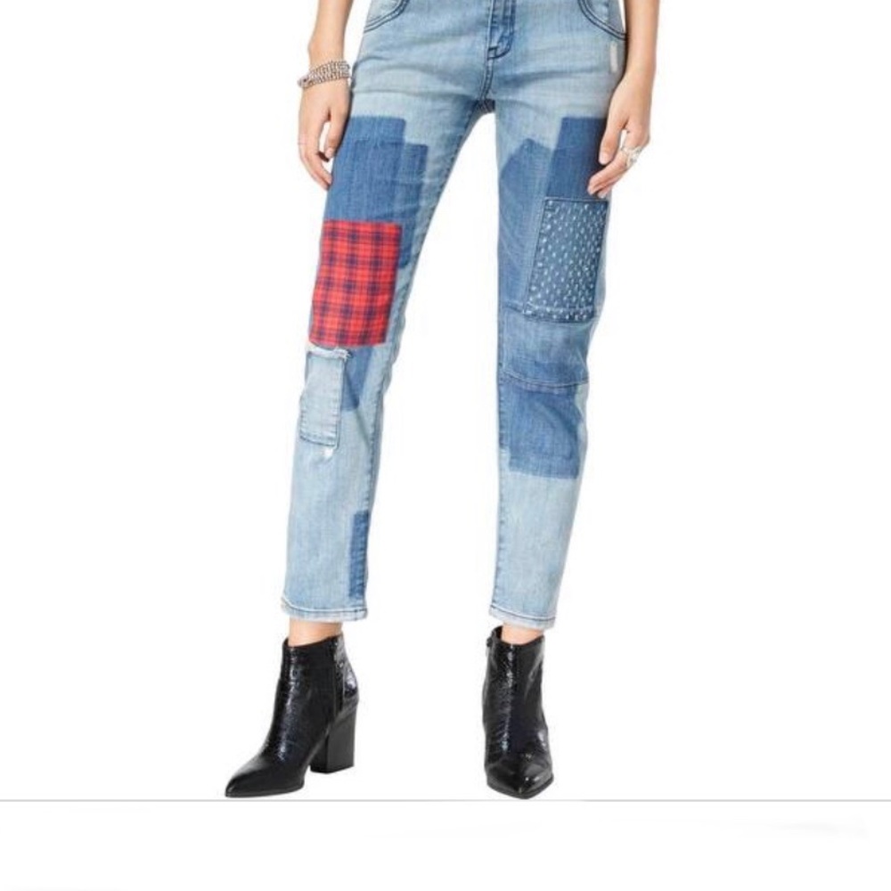 NEW WILLIAM RAST Slim Ankle Tomboy Patchwork Jeans